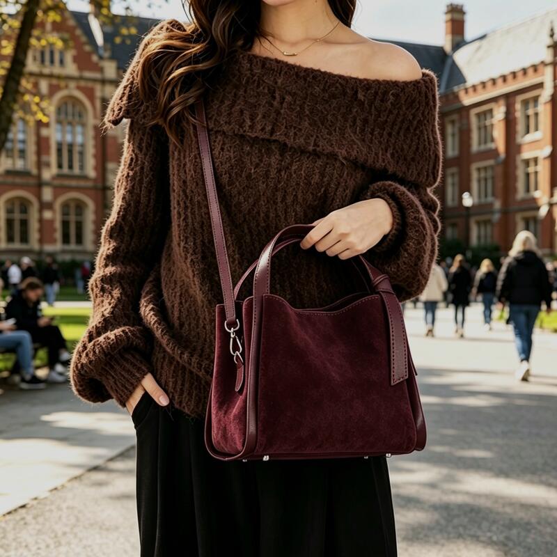 Зимняя женская сумка-ведро из  – обзор и цена Bucket Bag Suede