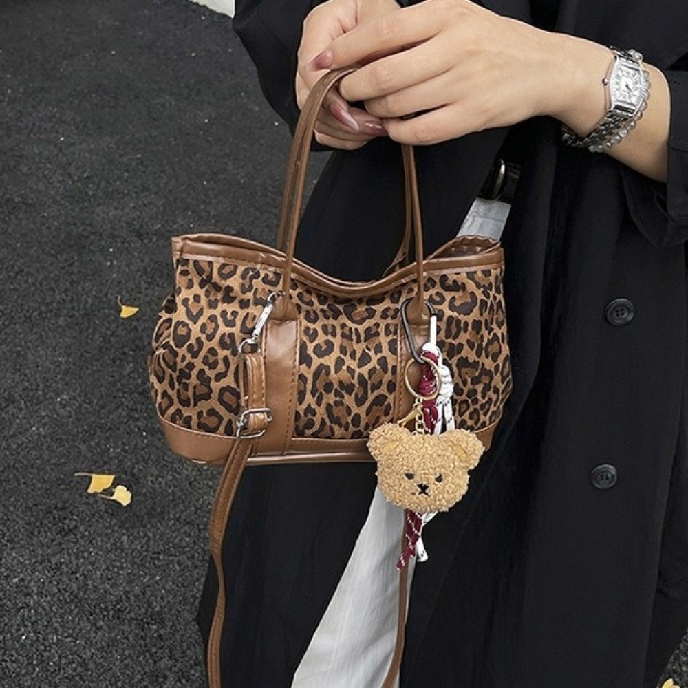 Ретро-сумка через плечо с леоп – обзор и цена Bucket Bag Suede