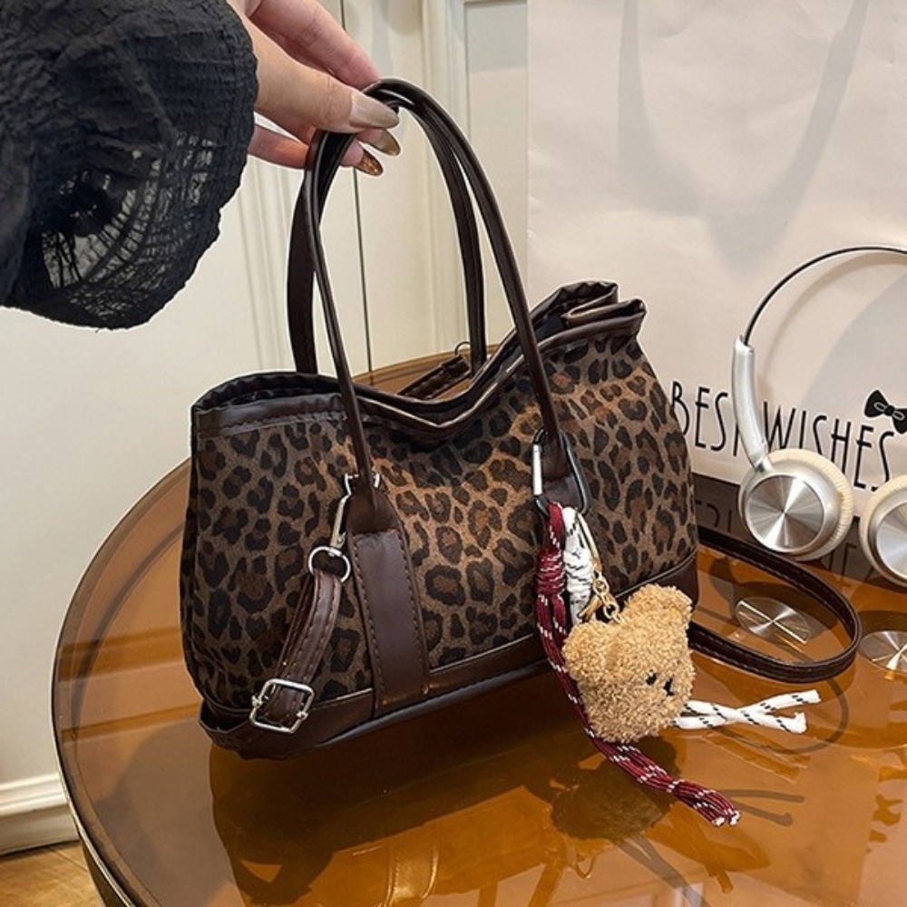 Ретро-сумка через плечо с леоп – обзор и цена Bucket Bag Suede