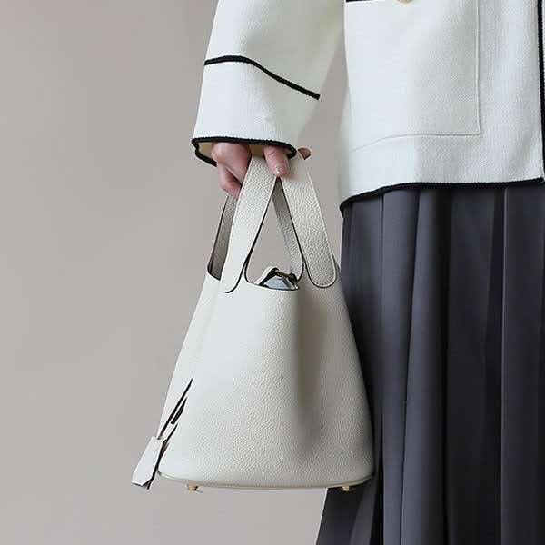 Кожаная сумка-корзина, женская – обзор и цена Bucket Bag Suede