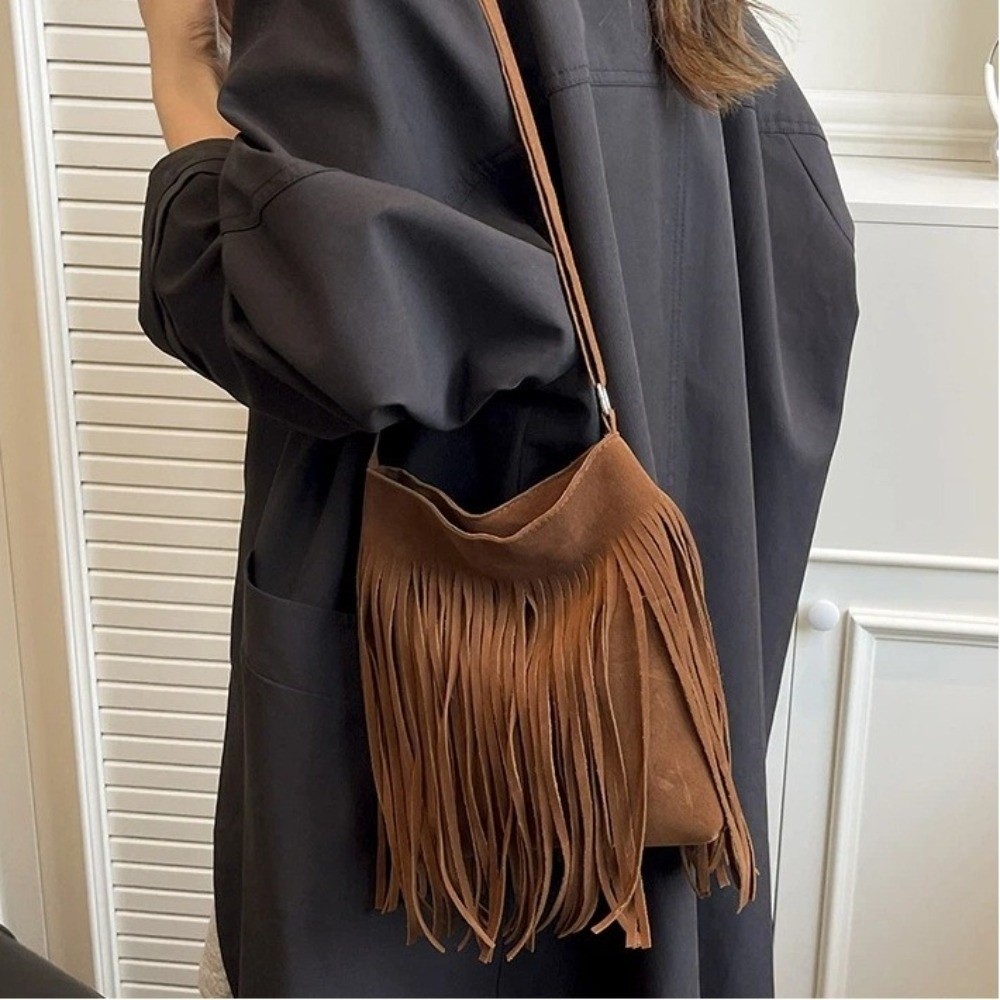 Винтажная замшевая сумка через – обзор и цена Bucket Bag Suede